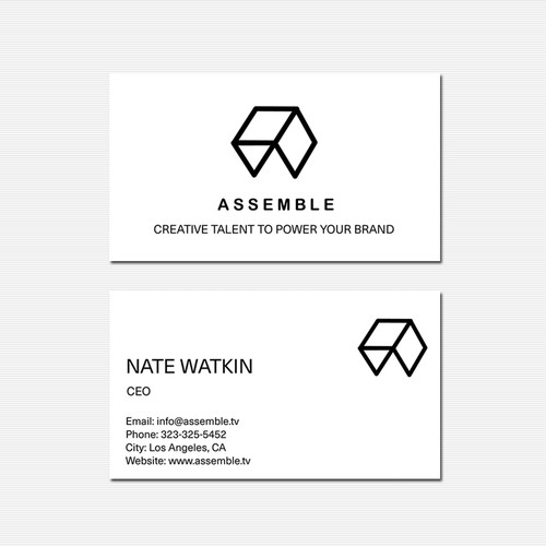 Minimal & clean business card for Assemble