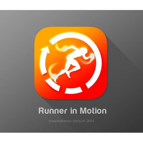 Design an iOS7 app icon portraying a runner in motion