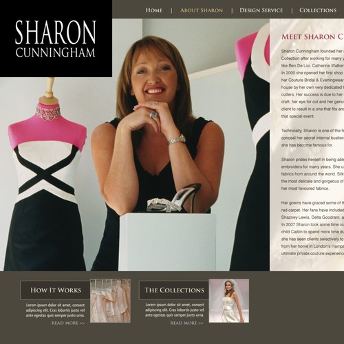 Couture London Dress Designer web site to be re- designed.