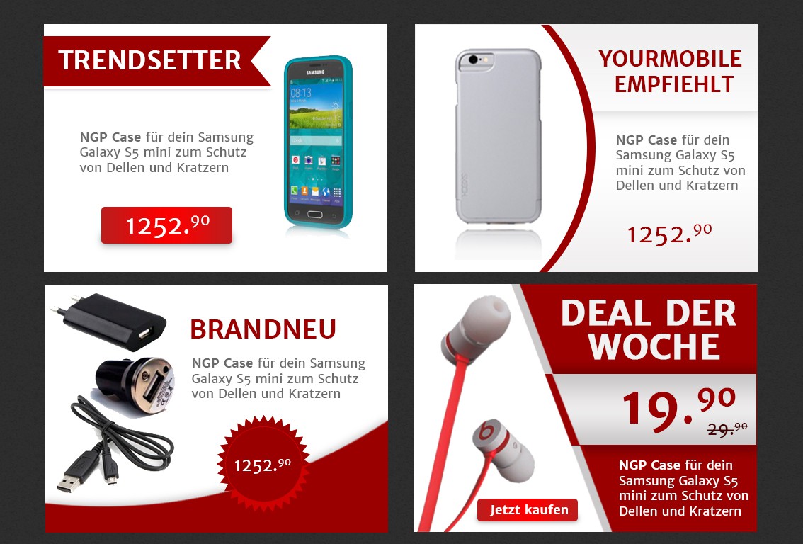 New promotion banners for our homepage