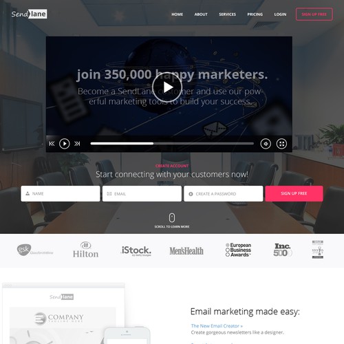 Website Design For Email Marketing Service