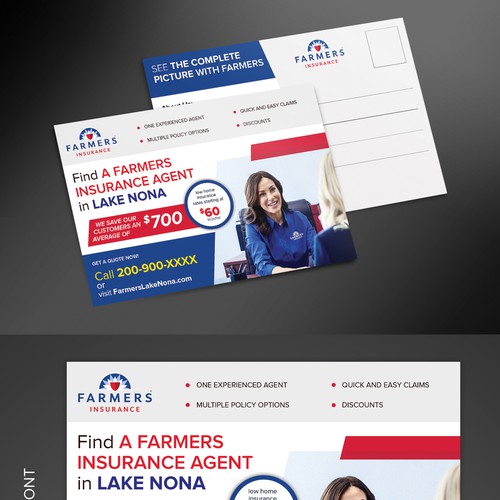 Real Estate Farmer Postcard Design