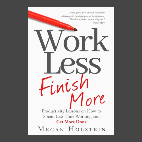 Work Less, Finish More Final Professional Cover Design