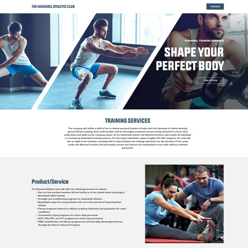 Fitness for Square Online Site