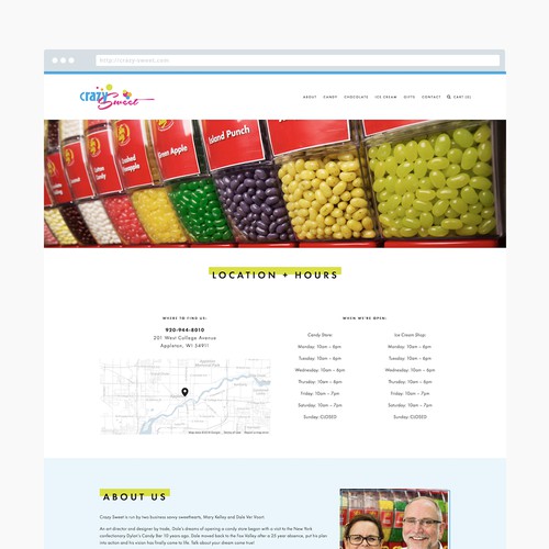 Squarespace Website for Candy Company