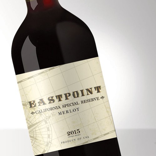 Un concetto per etichetta del vino Merlot