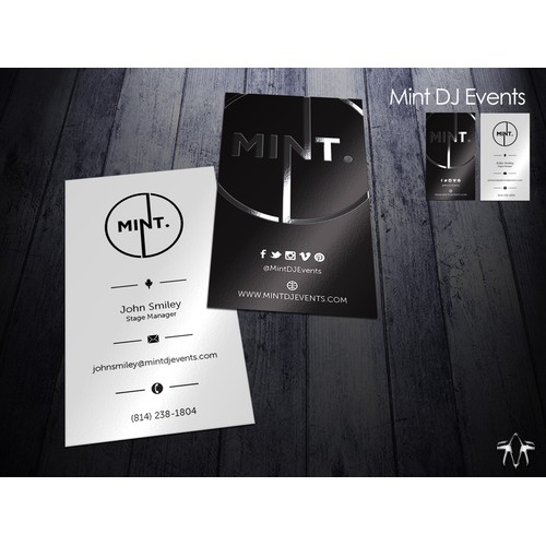 Business Card & Branding Design for Mint DJ Events