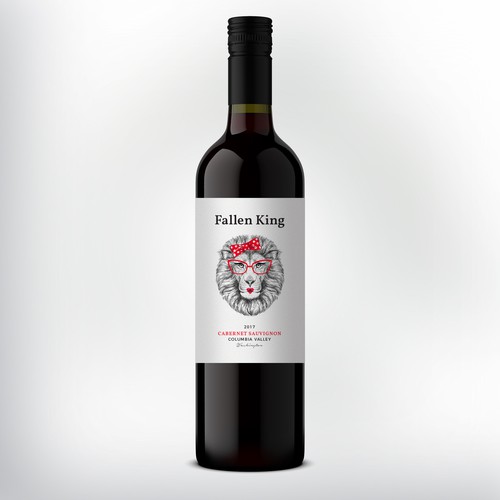 Fallen King - Caberent Sauvignon - Wine Label