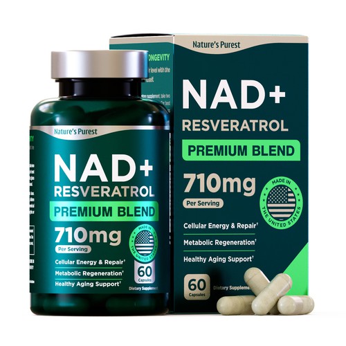 Packaging design for premium dietary supplement product