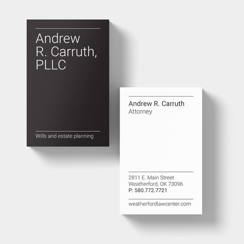 Typographic business cards design