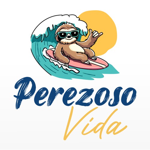 Cute Mascot Logo For Surf and Sun