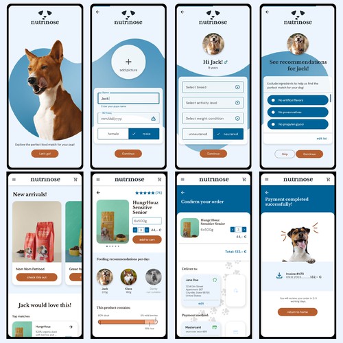 UX Design for dog food app