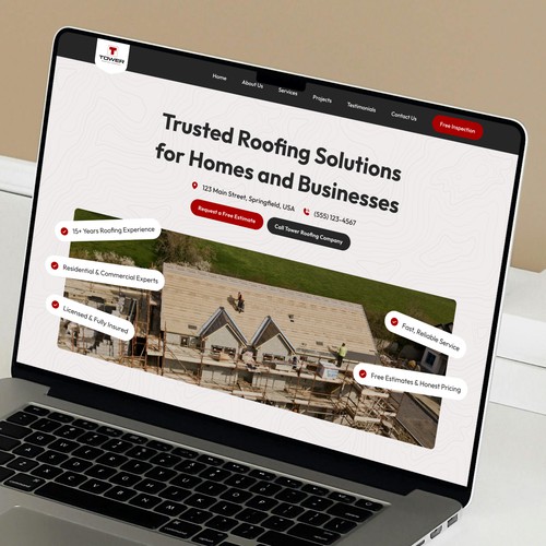 Tower Roofing Website Design