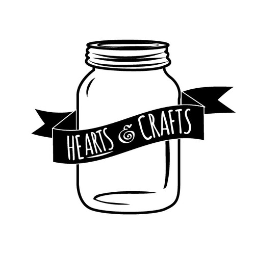 Hearts and Crafts Mason Jar design