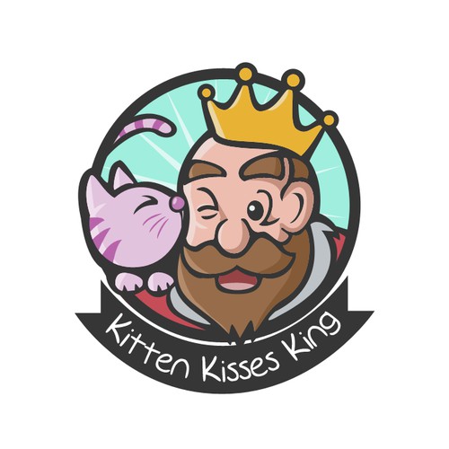 "Kitten Kisses King" logo contest
