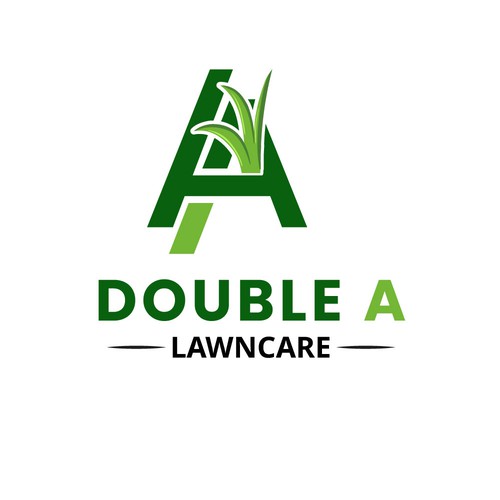 Double A's Lawncare. Logo Design.
