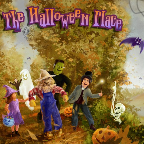 A fun, kid-friendly Halloween scene for new website