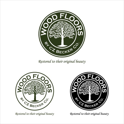 bold logo concept for wood floors