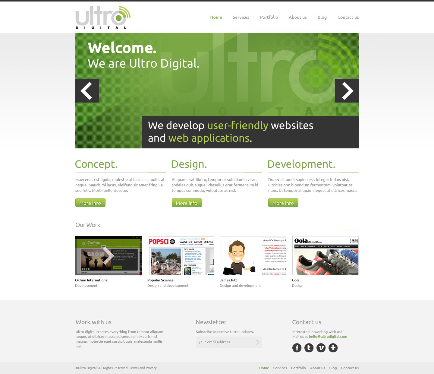 Help Ultro Digital with a new website design