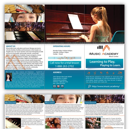 Looking for beautiful brochure for music school