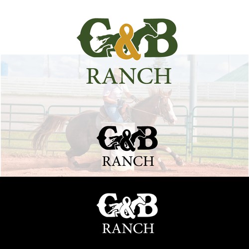 Logo for high quality barrel horses Ranch