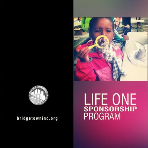 Create the next brochure design for Bridgetown Inc. 