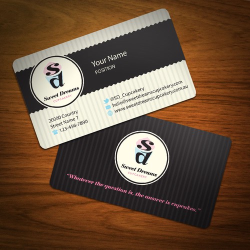 ATTENTION Designers!   Sweet Dreams Cupcakery needs BUSINESS CARDS!