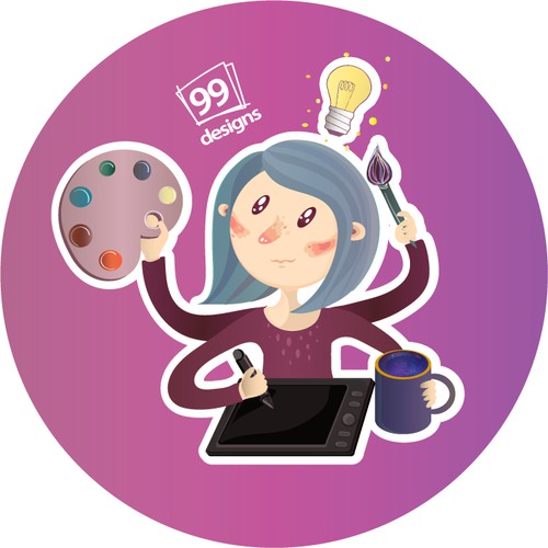 We all love stickers. New fun stickers for 99designs