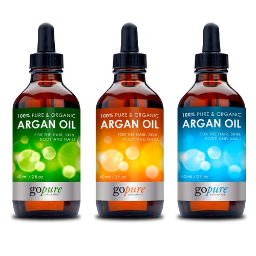 Eye-popping Label for Argan Oil