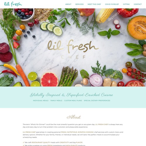 Website Design For Private Chef Service In California