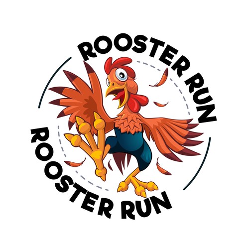 A rooster mascot logo design