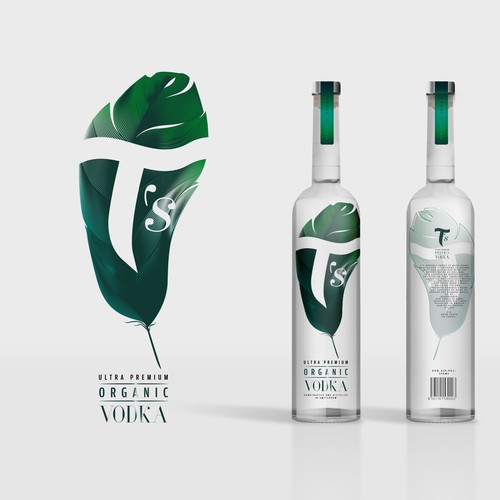 Elegant label design for premium vodka