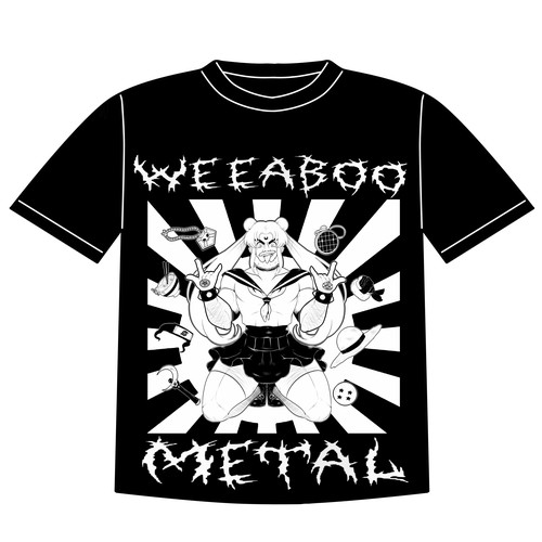 Weeaboo Metal T-shirt Design