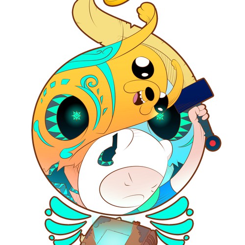 Finn&Jake Sugar Skull Calavera Design