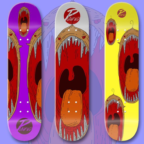 skateboard graphic design concept for Jeffyeh