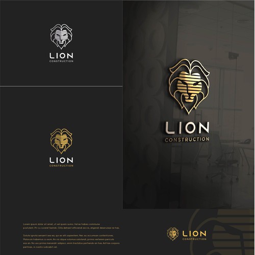 Lion Construction Logo.