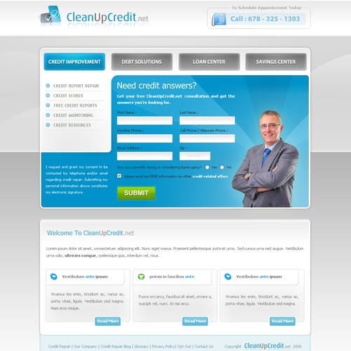 CleanUpCredit homepage