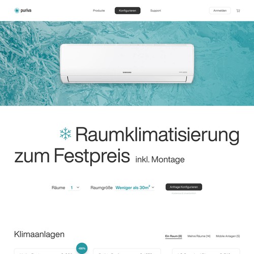 AC e-commerce homepage design concept 