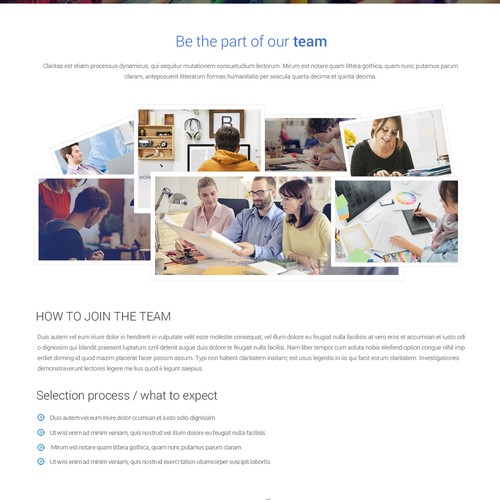 Career page design