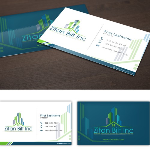 Help Zitan Bilt INC with a new logo and business card