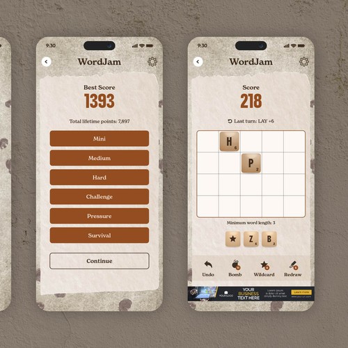 App Design for Word Game