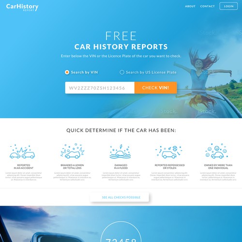 Car reporting - responsive website