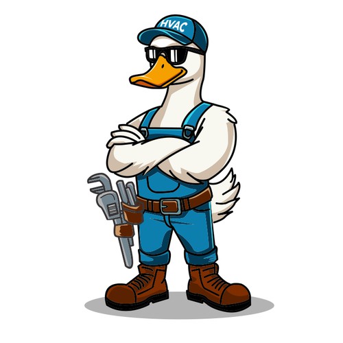Swan HVAC Mascot Design