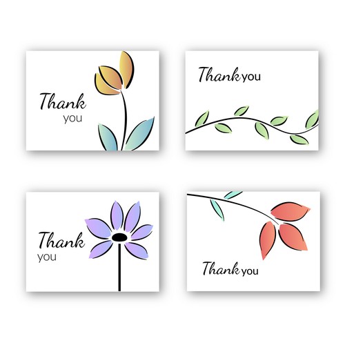 Thank wou cards design