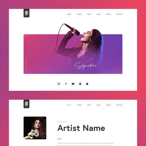 Musician Web Page design 