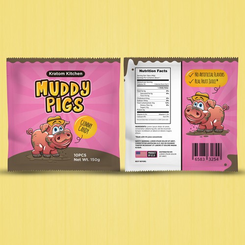Muddy pigs packaging