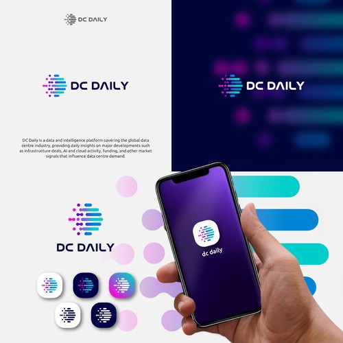 Modern and futuristic logo concept for DC Daily