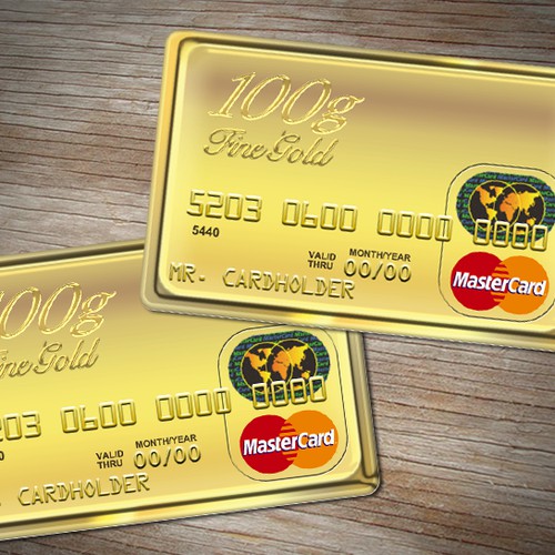 New gold credit card design wanted for a medium-sized European bank