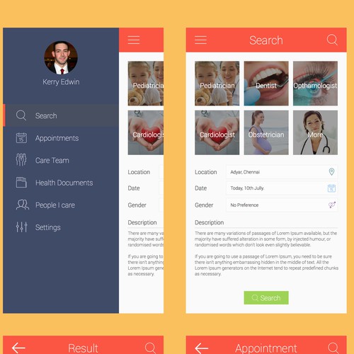 A healthcare app like Healthtap and practo