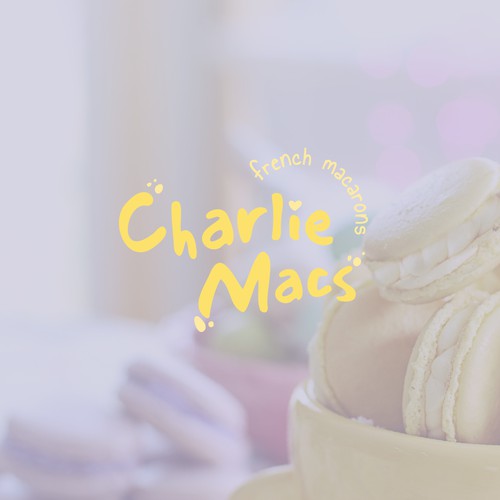 Playful and cute logo for macarons store